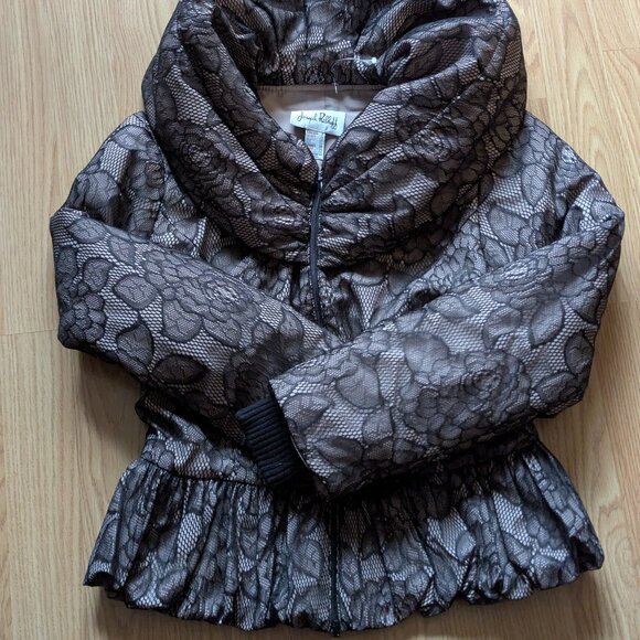 VTG Lace Overlay Jacket with Hood - Picture 5 of 15